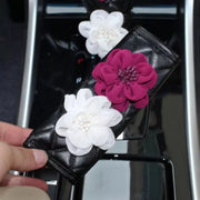 Couvre Frein Et Levier De Vitesse Cuir Vegan Noir Ensemble 2 Pièces - ConfortVoiture.fr