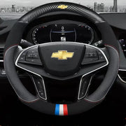 Housse De Volant Cuir Et Carbone Pour Chevrolet Chevy - ConfortVoiture.fr