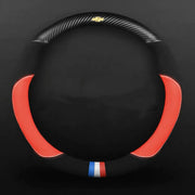 Housse De Volant Cuir Et Carbone Pour Chevrolet Chevy - ConfortVoiture.fr