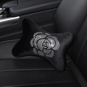 Coussin Repose-Tête De Voiture Velours Forme D'Os - ConfortVoiture.fr