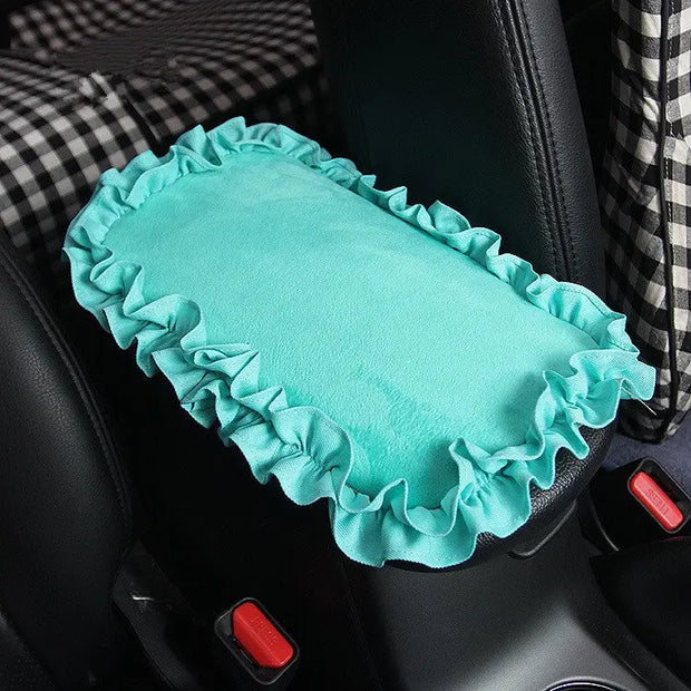 Couvre-Console En Velours Turquoise Pour Accoudoir Central Voiture - ConfortVoiture.fr