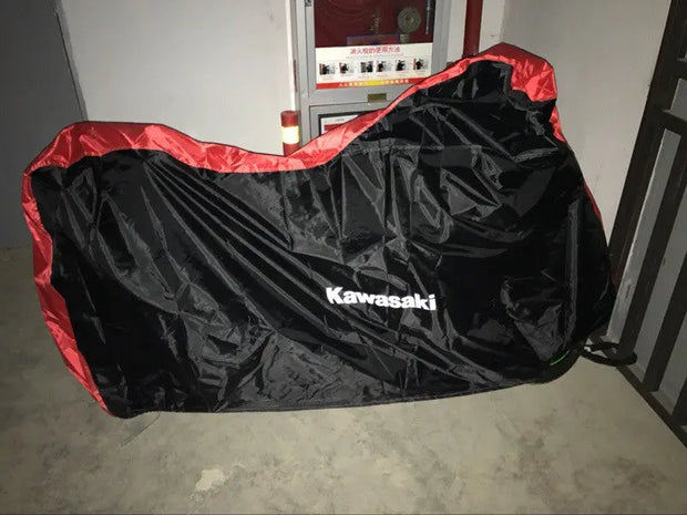 Bâche Moto Étanche Kawasaki Pour Extérieur Neige Et Poussière - ConfortVoiture.fr