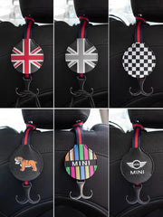 Crochets De Siège Auto Pour BMW Mini Motifs Bulldog - ConfortVoiture.fr