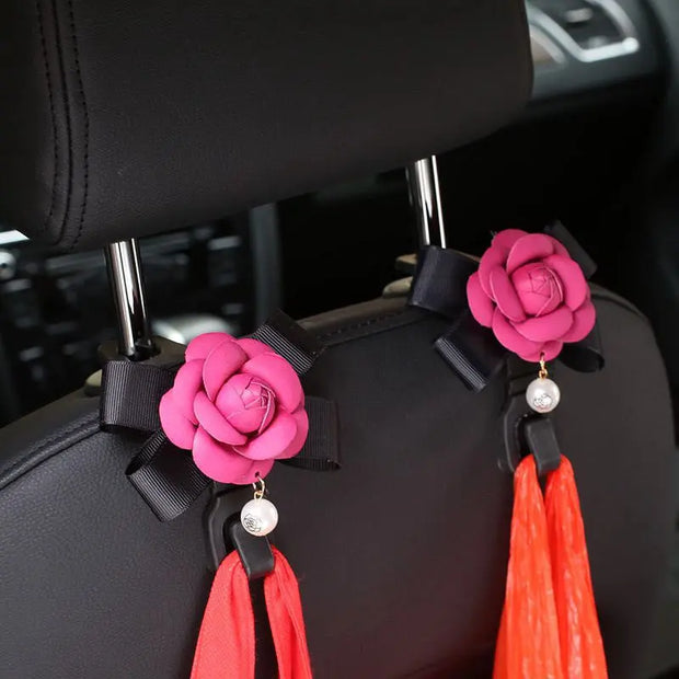 Crochets Pour Siège Auto Avec Camélias Pour Filles - ConfortVoiture.fr