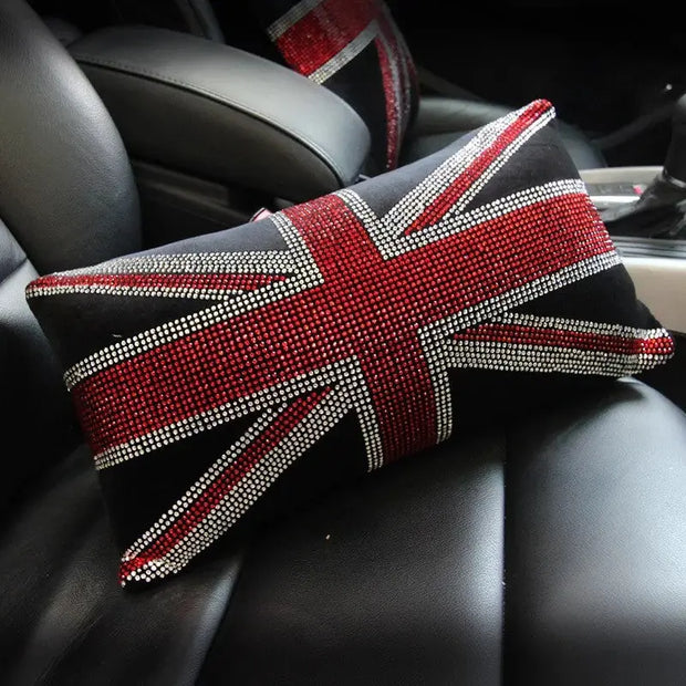 Coussin Appuie-Tête Union Jack Pour Voitures - ConfortVoiture.fr