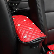 Couvre-Console De Voiture Rose Avec Strass - ConfortVoiture.fr
