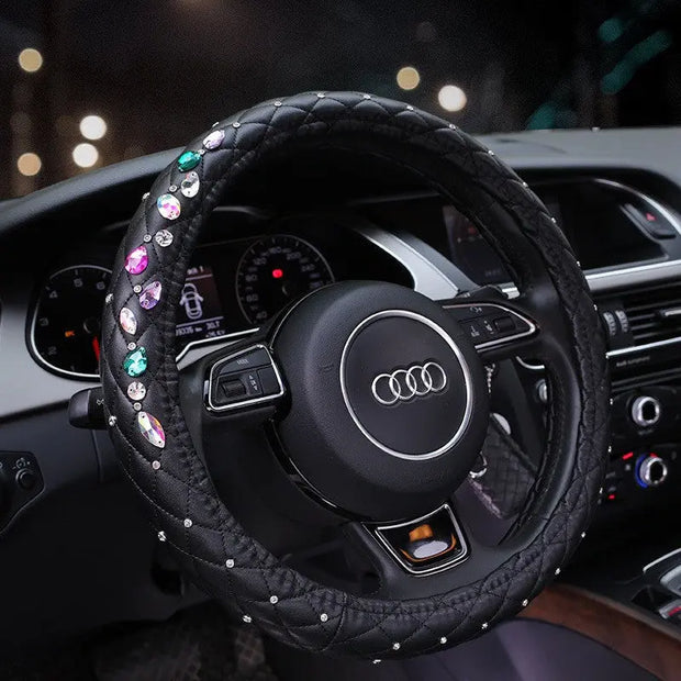 Housse De Volant Brillante Avec Strass - ConfortVoiture.fr