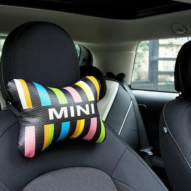 Coussin Repose-Tête Forme Os Pour Voiture MINI Cooper - ConfortVoiture.fr