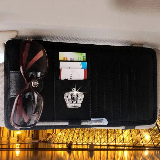 Ensemble D'Accessoires Auto Avec Couronne Bling - ConfortVoiture.fr