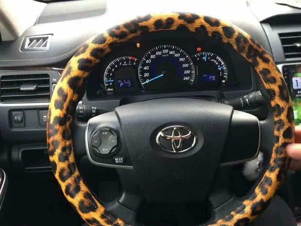 Housse De Volant Motif Léopard Cheetah - ConfortVoiture.fr