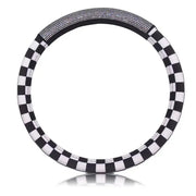 Housse De Volant Mini Cooper Motif Échiquier - ConfortVoiture.fr