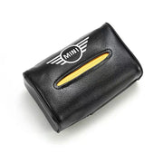 Boîte À Mouchoirs Dossier Siège Mini Cooper Logo - ConfortVoiture.fr