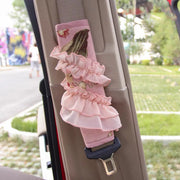 Housse De Volant Rose Avec Protège-Ceinture Assorti - ConfortVoiture.fr