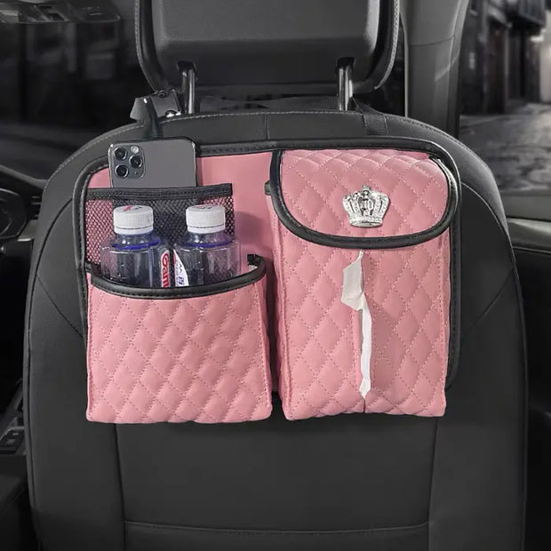 Organiseur De Siège Arrière Bling Rose Pour Voiture - ConfortVoiture.fr