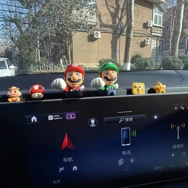 Figurines Super Mario Luigi Pour Décoration Tableau De Bord - ConfortVoiture.fr