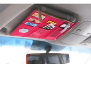 Organiseur Pare-Soleil Voiture Couleur Rose - ConfortVoiture.fr