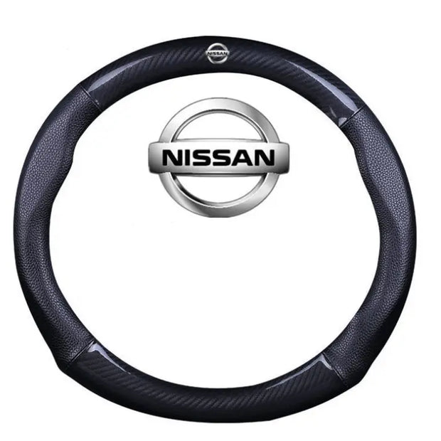 Housse De Volant Carbone Et Cuir Pour Nissan - ConfortVoiture.fr