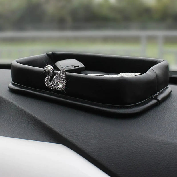 Organiseur De Tableau De Bord Avec Décoration Strass - ConfortVoiture.fr