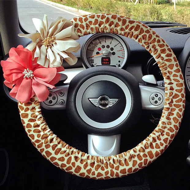 Housse De Volant Motif Girafe - ConfortVoiture.fr