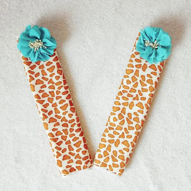 Protège-Ceinture Motif Girafe Lot De 2 - ConfortVoiture.fr