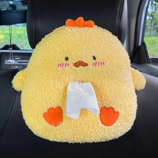 Boîte À Mouchoirs Console Arrière Siège Voiture Peluche Kawaii - ConfortVoiture.fr