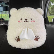 Boîte À Mouchoirs Console Arrière Siège Voiture Peluche Kawaii - ConfortVoiture.fr