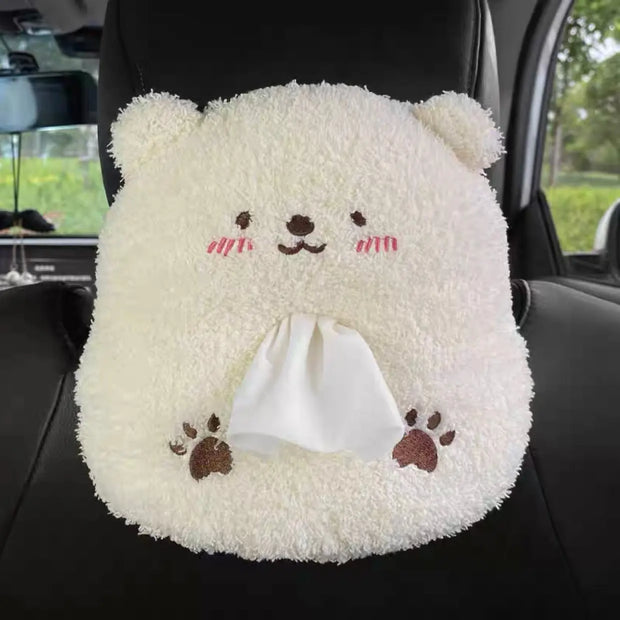 Boîte À Mouchoirs Console Arrière Siège Voiture Peluche Kawaii - ConfortVoiture.fr
