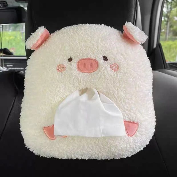 Boîte À Mouchoirs Console Arrière Siège Voiture Peluche Kawaii - ConfortVoiture.fr