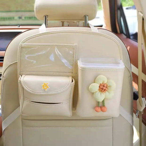 Organiseur De Siège Auto Avec Tournesol Pour Accessoires - ConfortVoiture.fr